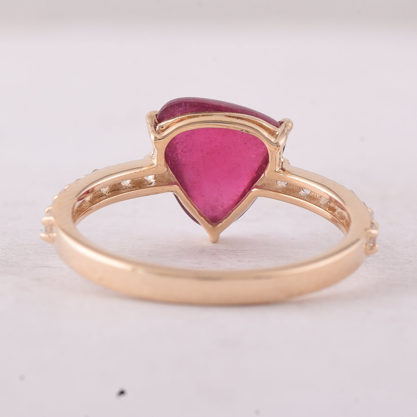 2.59 Ct Heart Tourmaline 9K Gold Ring