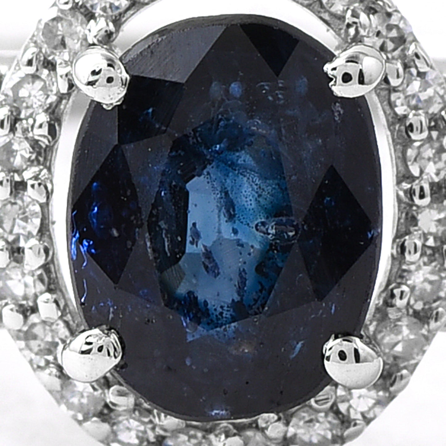 1.23 Ct Oval Sapphire 950 Platinum Ring