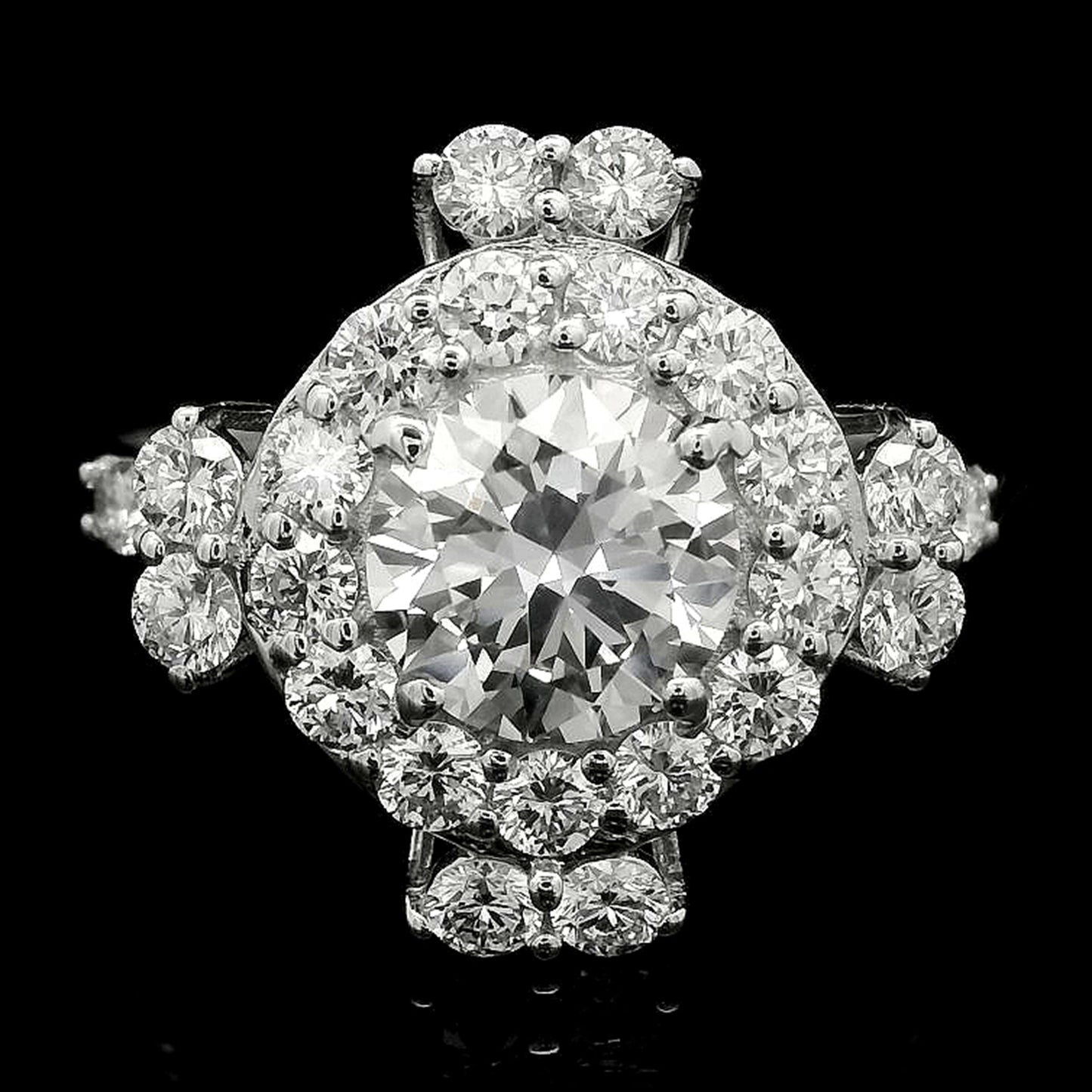 1.99 Carats Lab Grown Diamond 14K Gold Ring