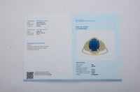 2.21 Ct Oval Mixed Cut Natural Sapphire 14K Gold Ring