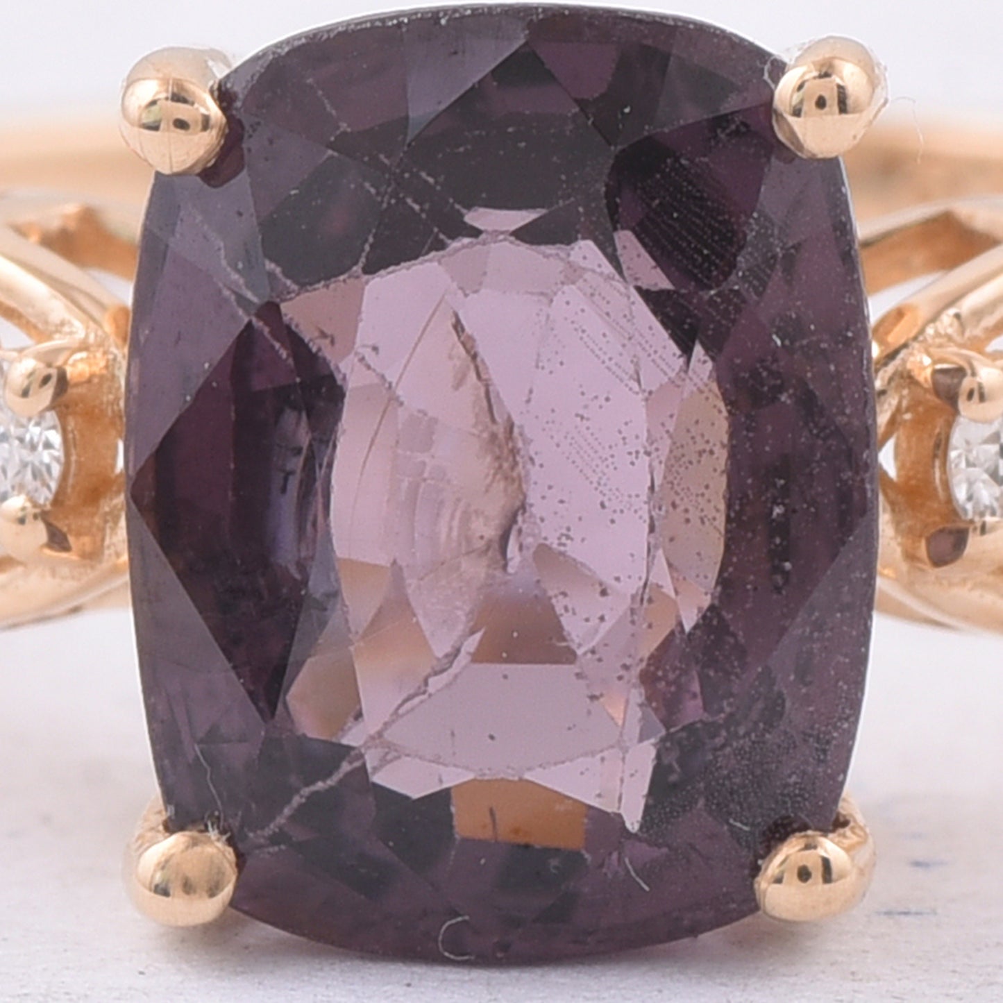 2.61 Ct Cushion Natural Spinel 14K Gold Ring