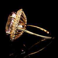 13.92 Ct Oval Kunzite 14K Gold Ring