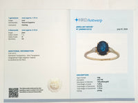 1.85 Ct Oval Natural Sapphire 14K Gold Ring