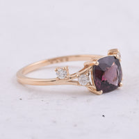 1.60 Ct Cushion Natural Spinel 14K Gold Ring