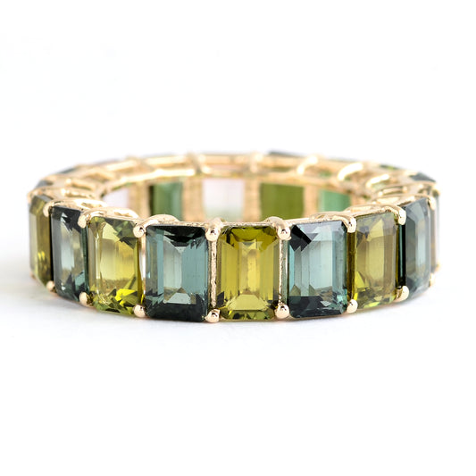 10.56 Ct Octagon Tourmaline 14K Gold Ring