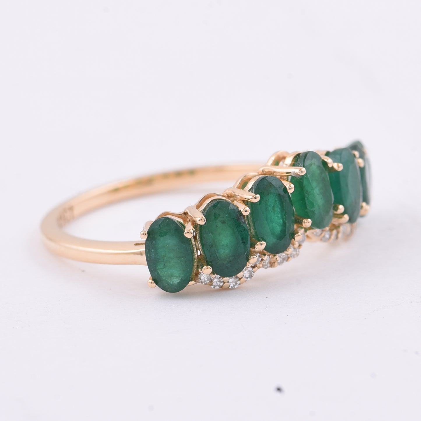 2.03 Ct Oval Natural Emerald 14K Gold Ring