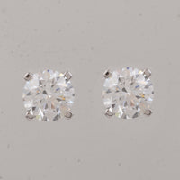 4.05 Carats Lab Grown Diamond 14K Gold Earrings