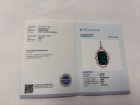 3.05 Ct Octagon Step Cut Natural Emerald 14K Gold Pendant