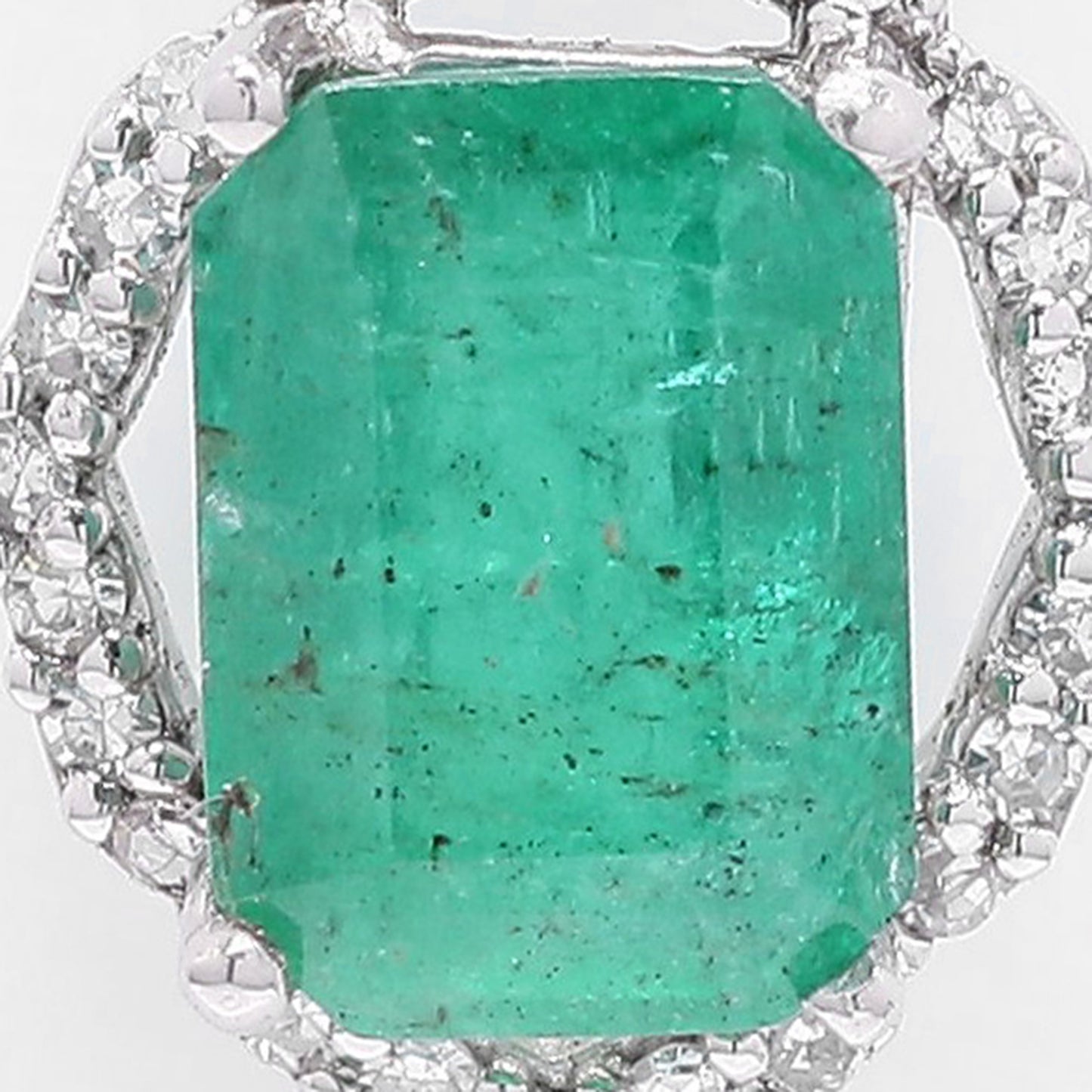 1.15 Ct Octagon Step Cut Natural Emerald 950 Platinum Pendant