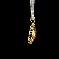 1.12 Ct Square Tourmaline 14K Gold Pendant