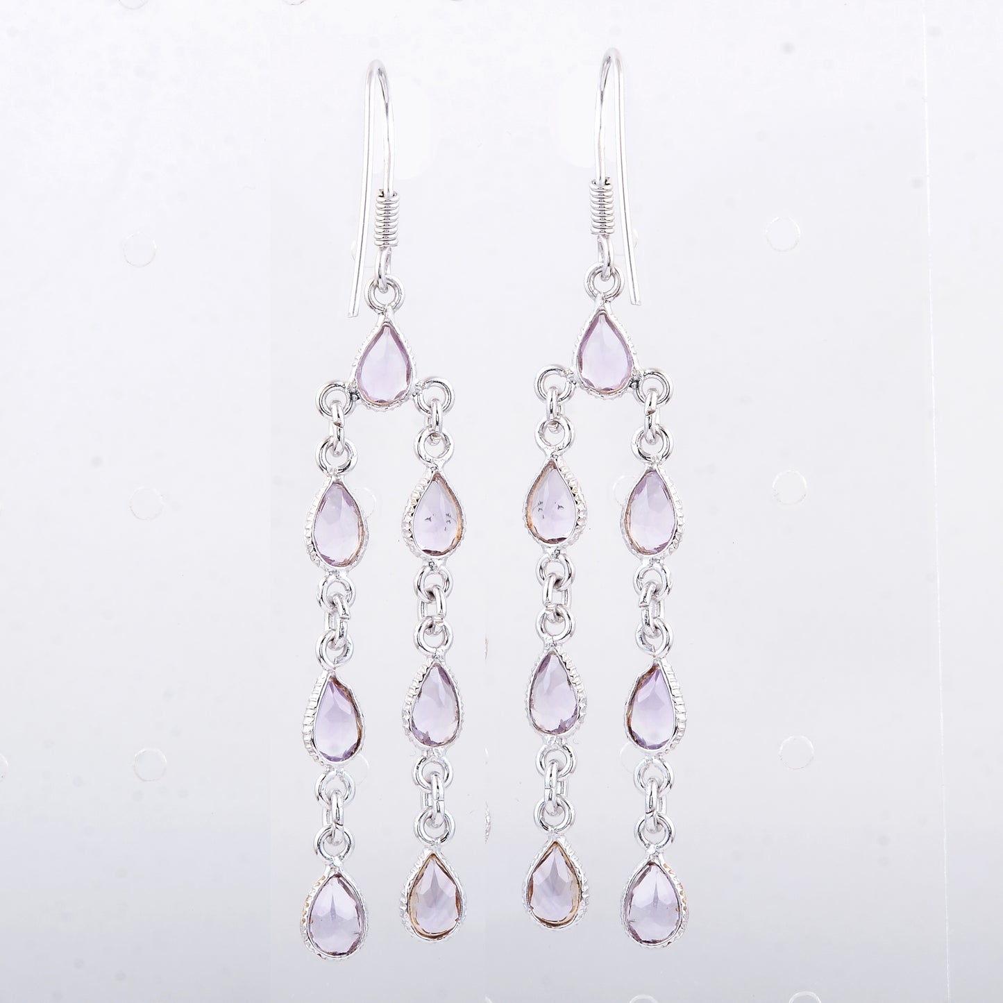 10.33 Ct Amethyst 925 Sterling Silver Earrings