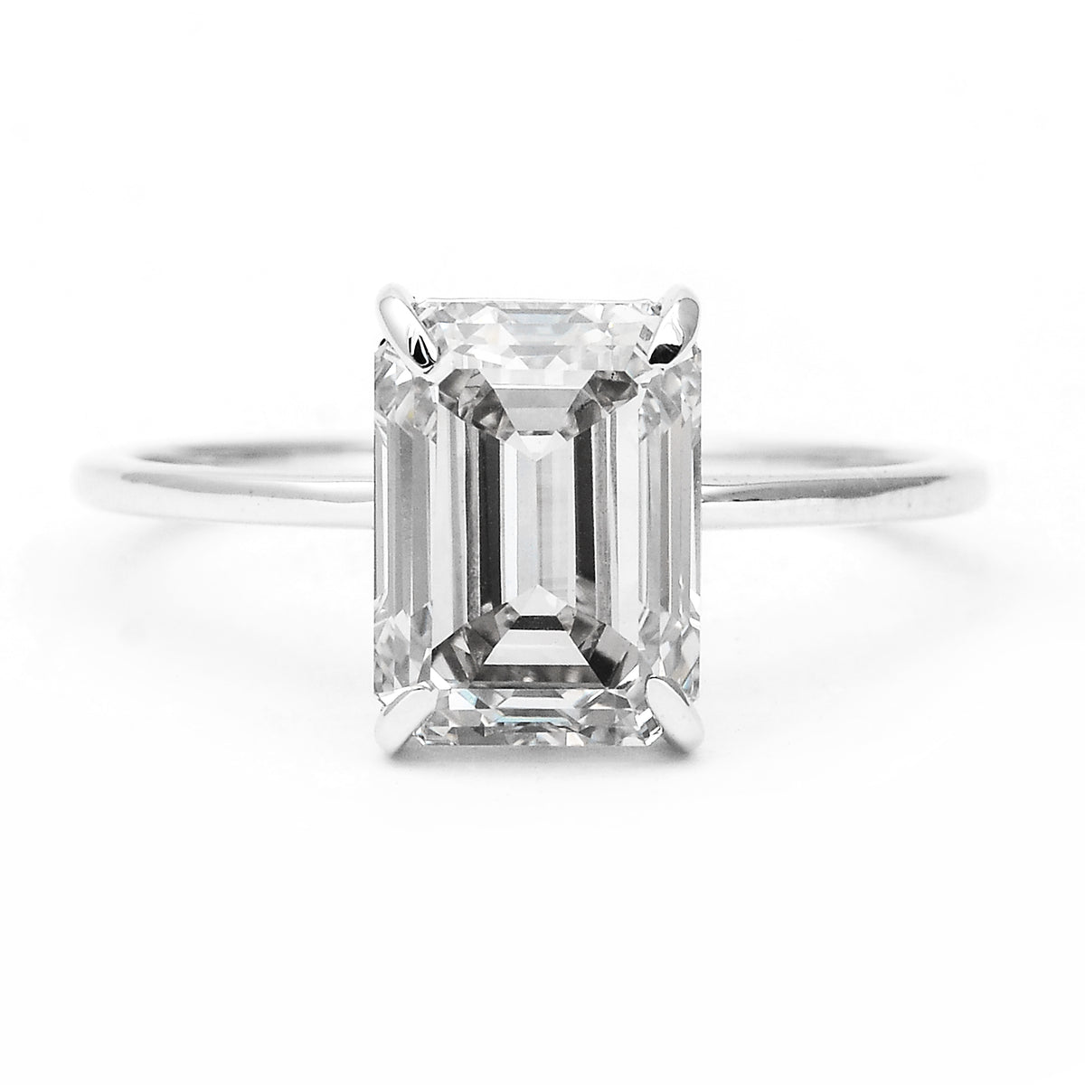 3.07 Carats Lab Grown Diamond 14K Gold Ring