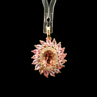 2.46 Ct Oval Tourmaline 14K Gold Pendant