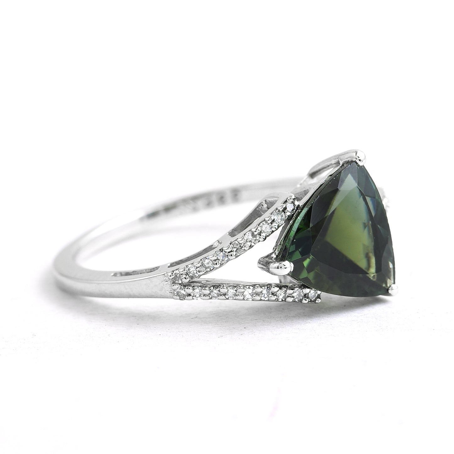1.75 Ct Trillion Tourmaline 950 Platinum Ring