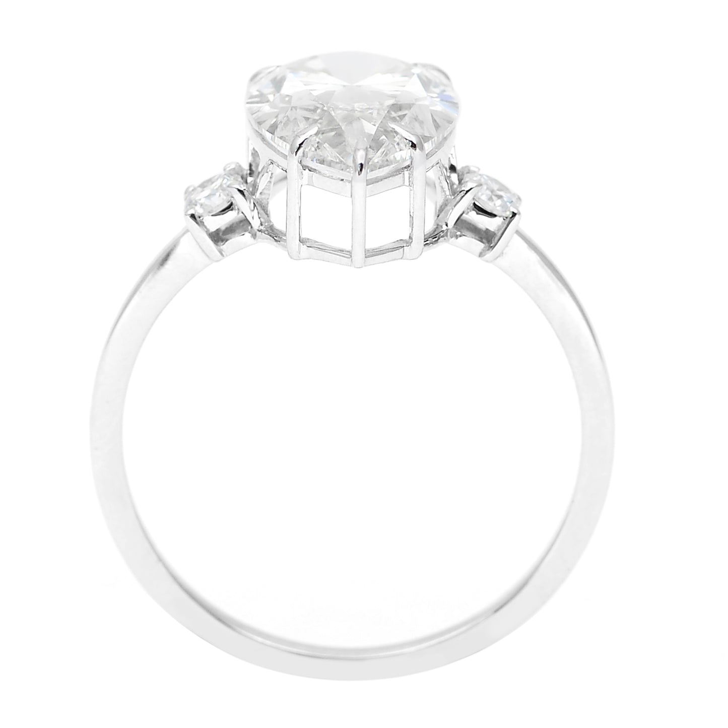3.13 Carats Lab Grown Diamond 14K Gold Ring