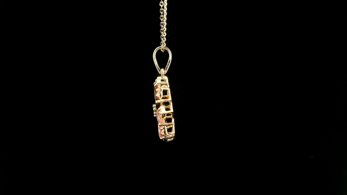 1.23 Ct Marquise Tourmaline 14K Gold Pendant