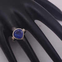 4.44 Ct Pear Mixed Cut Natural Tanzanite 14K Gold Ring