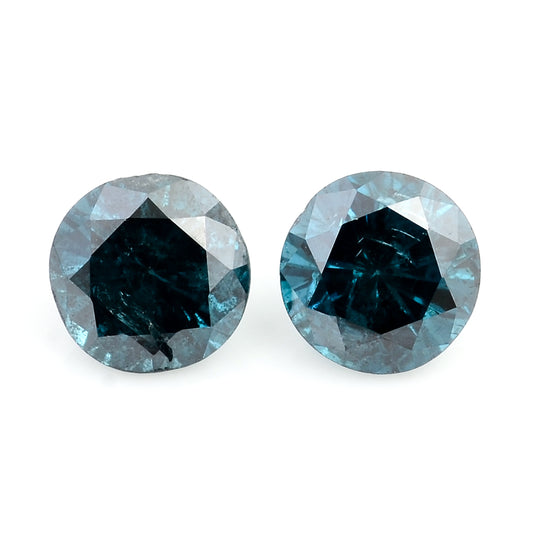 0.58 Blue Diamond Round Loose Gemstone