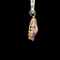 1.66 Ct Pear Tanzanite 14K Gold Pendant