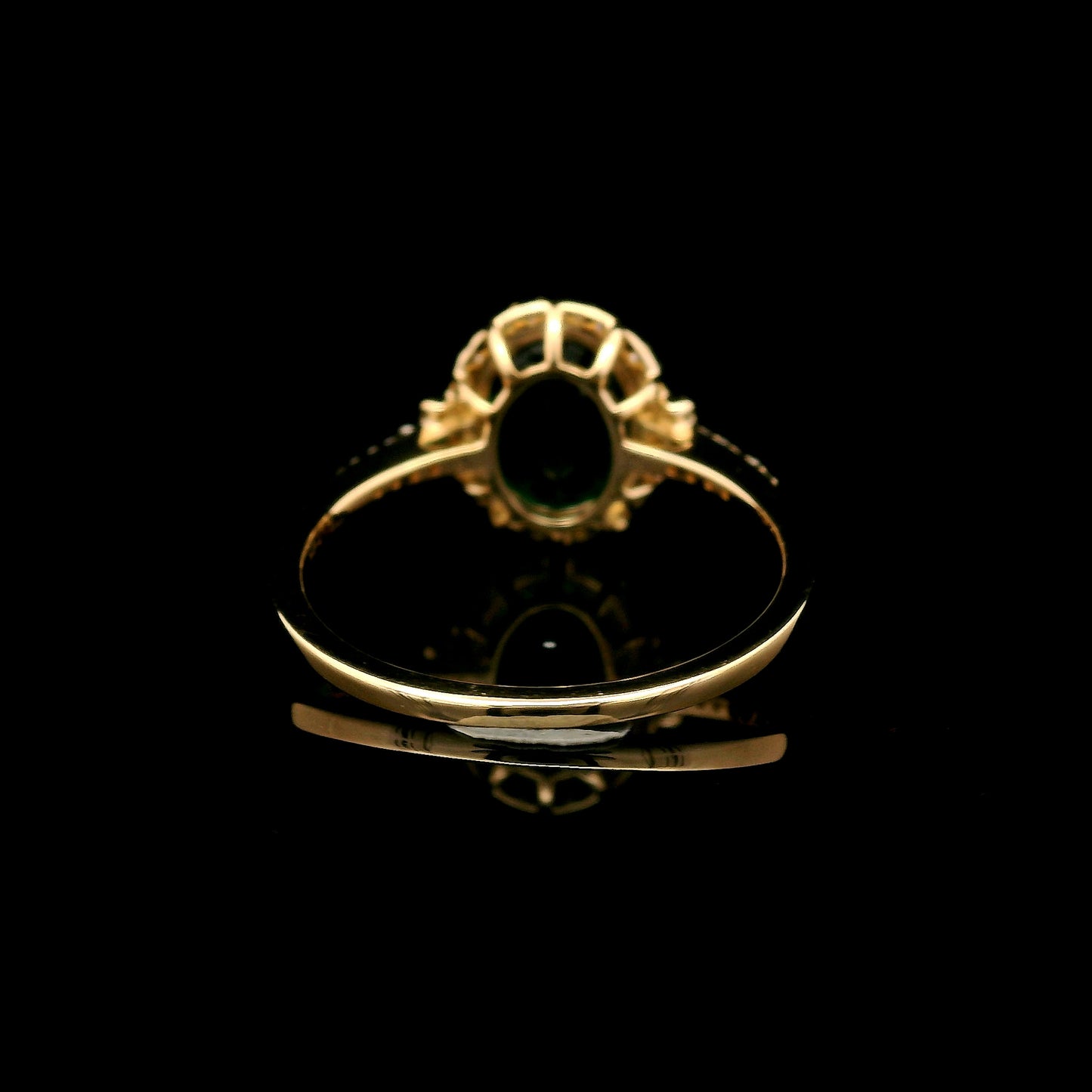 1.77 Ct Oval Mixed Cut Lab Grown Emerald 14K Gold Ring