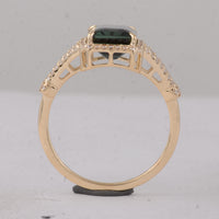 2.91 Ct Octagon Tourmaline 9K Gold Ring