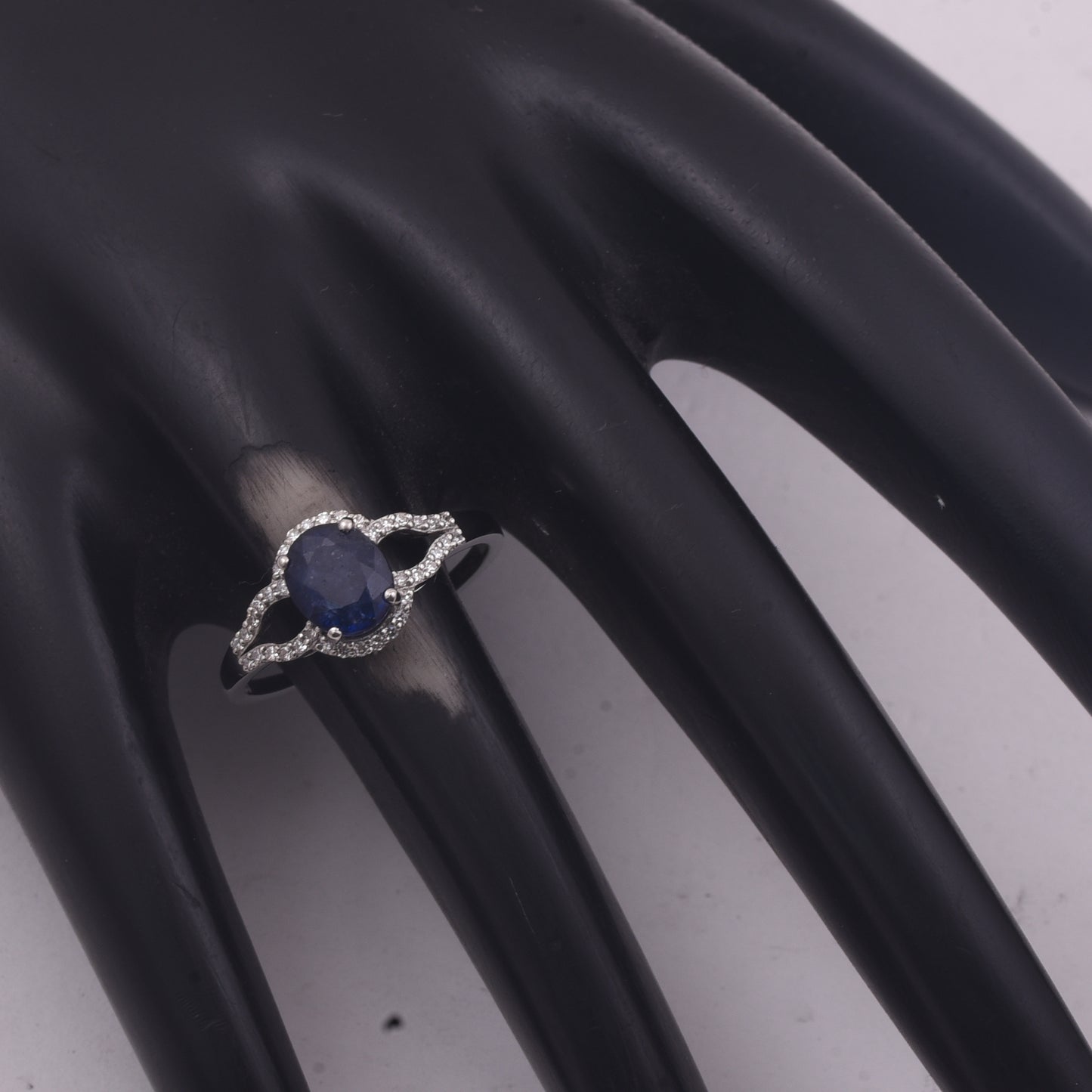 1.70 Ct Oval Mixed Cut Natural Sapphire 950 Platinum Ring