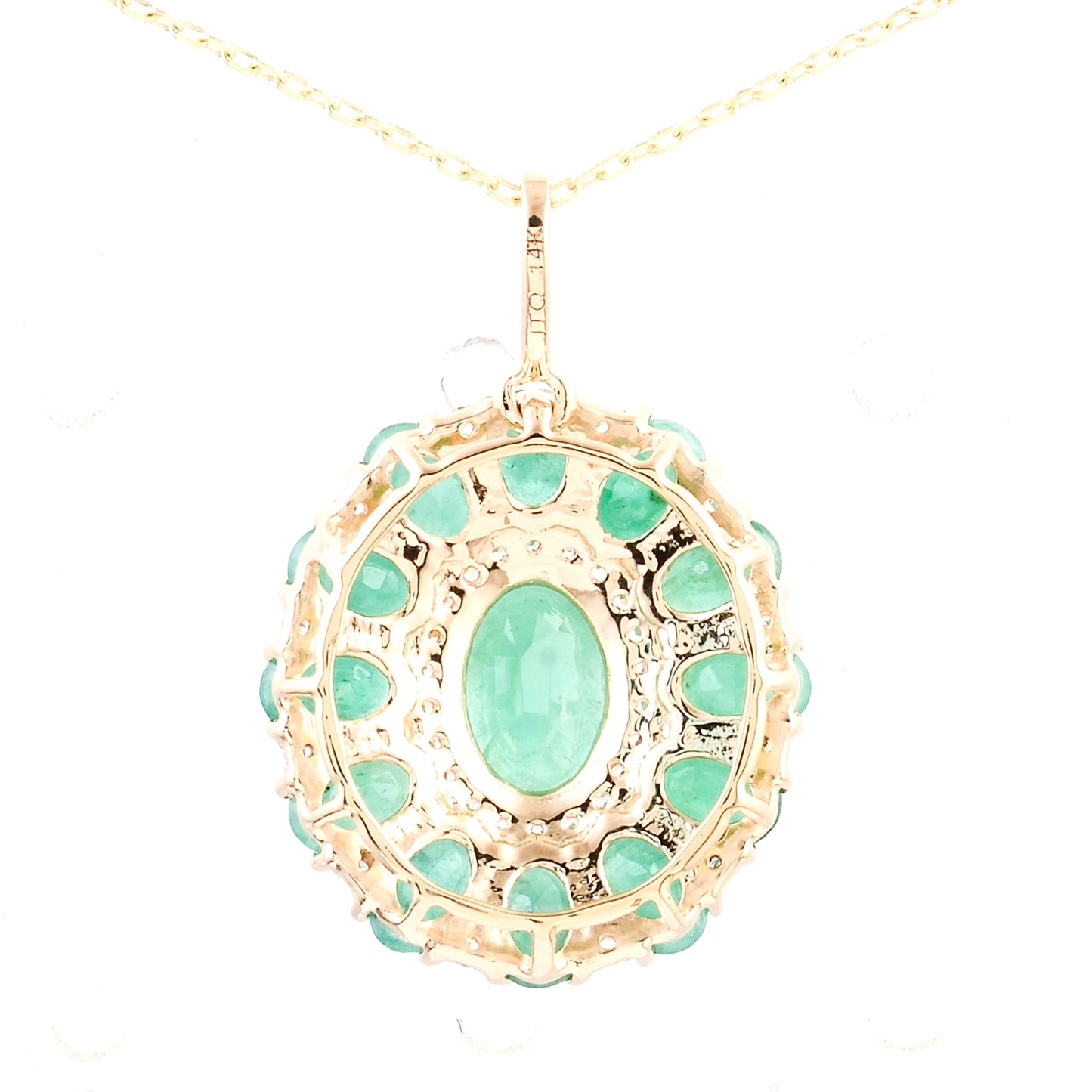2.80 Ct Oval Emerald 14K Gold Pendant