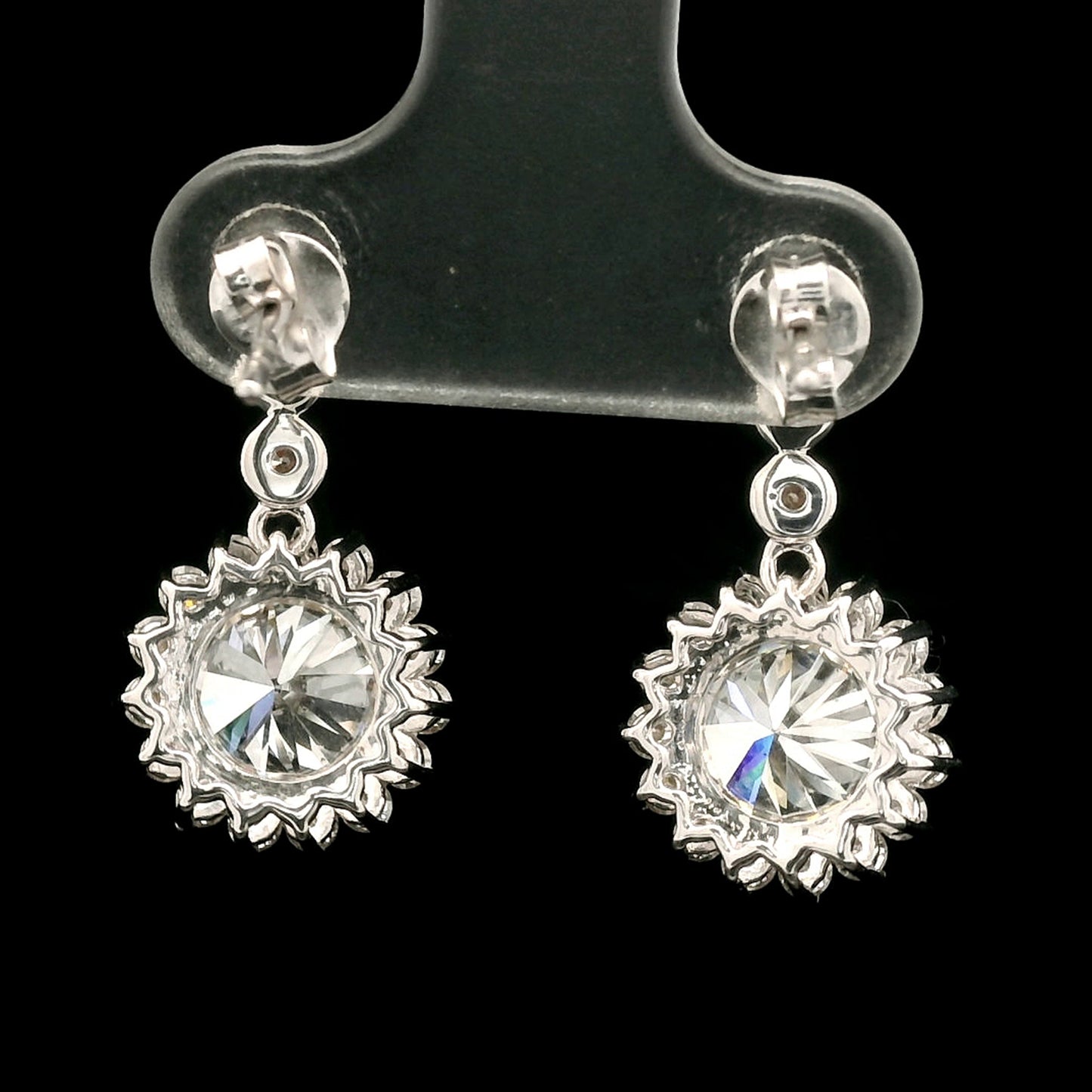 3.83 Carats Lab Grown Diamond 14K Gold Earrings