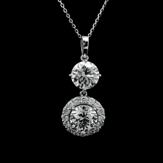 3.55 Carats Lab Grown Diamond 14K Gold Pendant