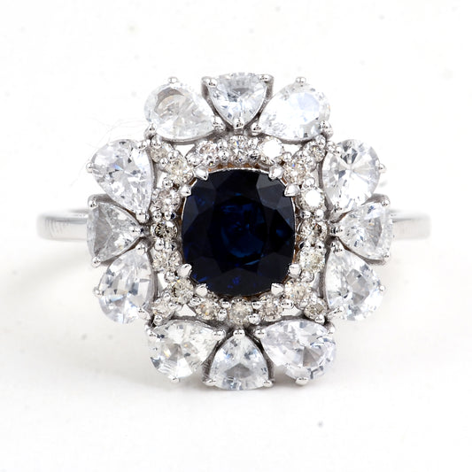 3.59 Carats Sapphire 14K Gold Ring
