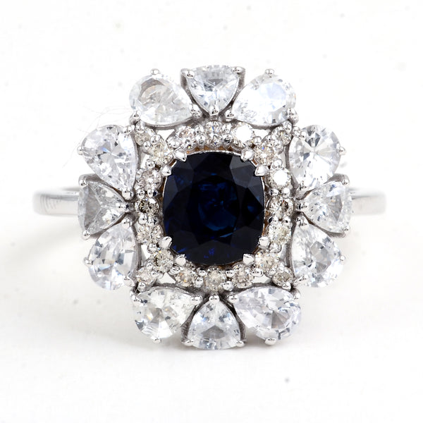 3.59 Carats Sapphire 14K Gold Ring