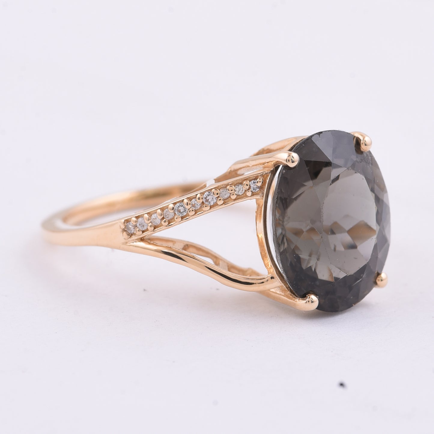 5.21 Ct Oval Natural Tourmaline 14K Gold Ring