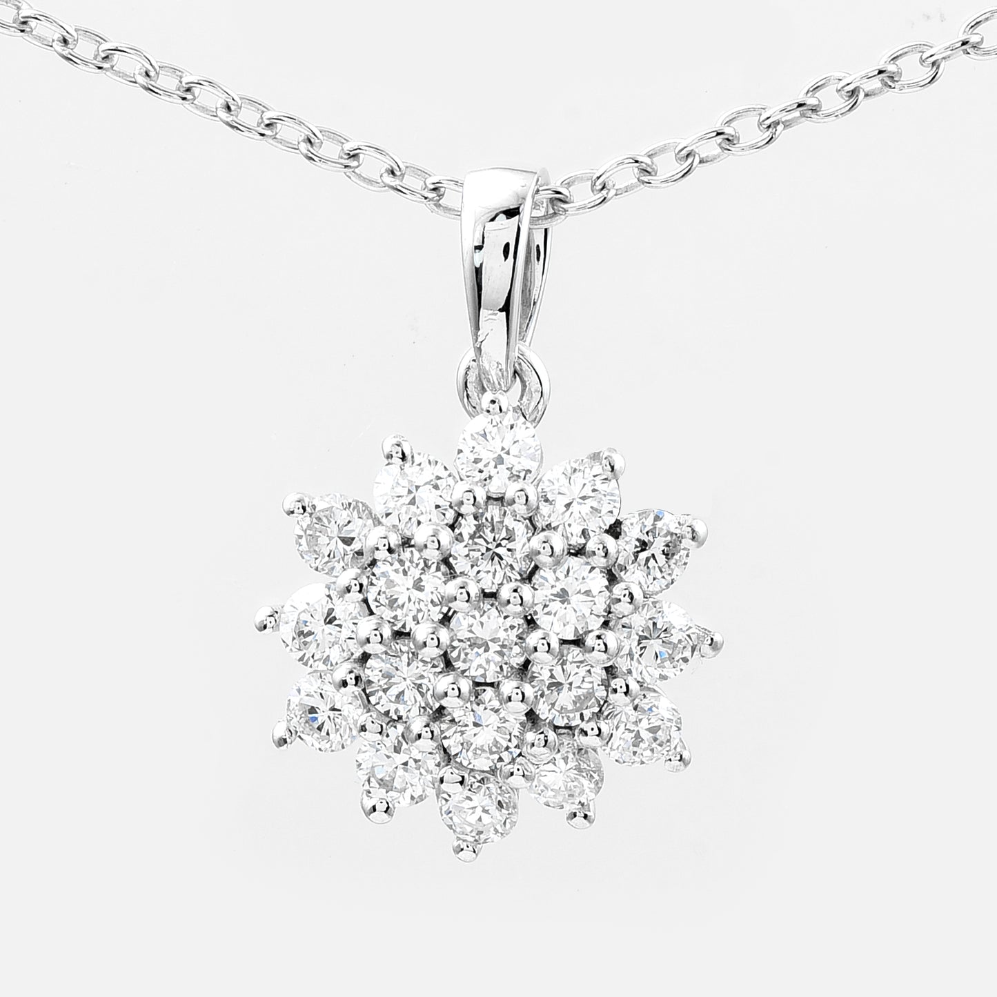0.64 Ct Round Lab Grown Diamond 925 Silver Pendant