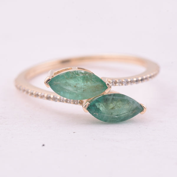 1.20 Ct Marquise Emerald 9K Gold Ring