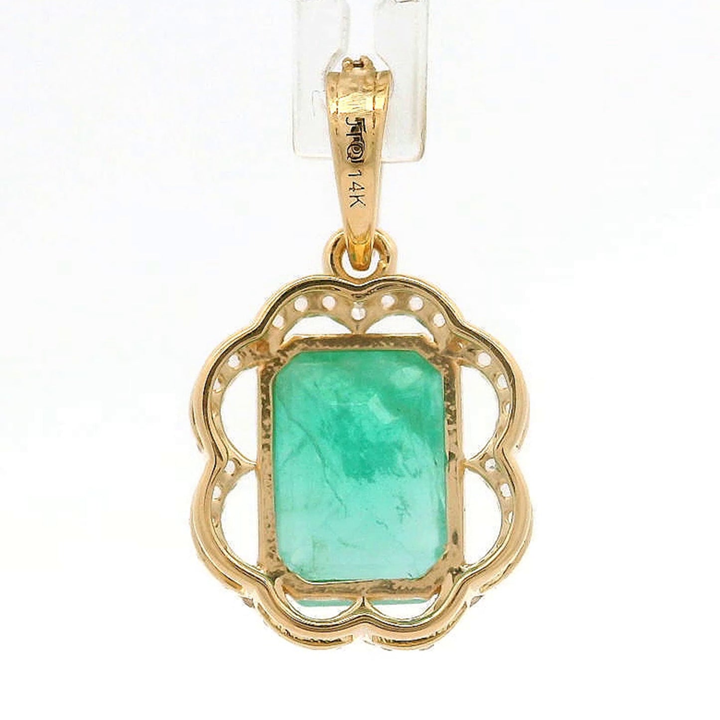2.67 Ct Octagon Emerald 14K Gold Pendant