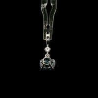 1.64 Carats Blue Lab Grown Diamond 14K Gold Pendant