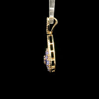 1.32 Ct Round Tanzanite 14K Gold Pendant