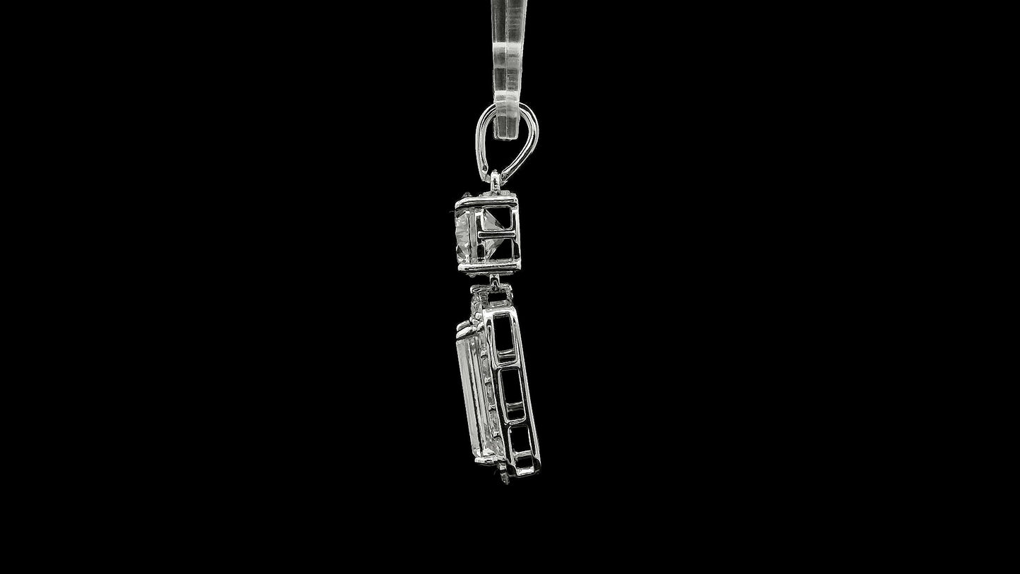 2.97 Carats Lab Grown Diamond 14K Gold Pendant