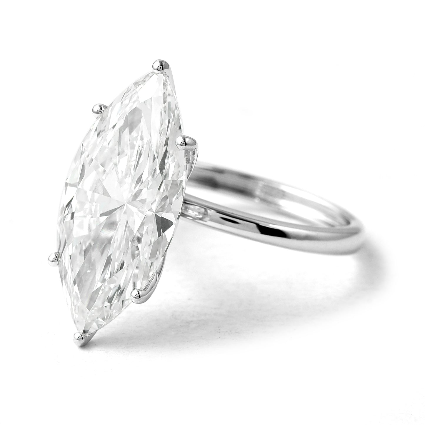 7.28 Ct Marquise Brilliant Lab Grown Diamond 14K Gold Ring