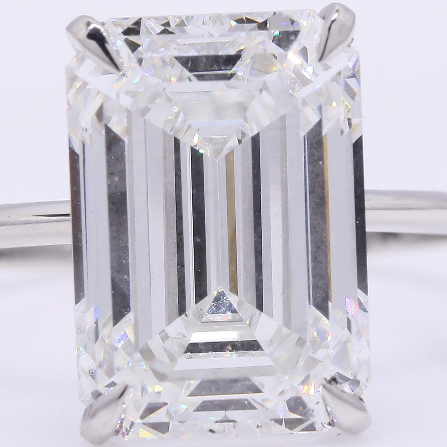 6.85 Ct Octagon Lab Grown Diamond 950 Platinum Ring