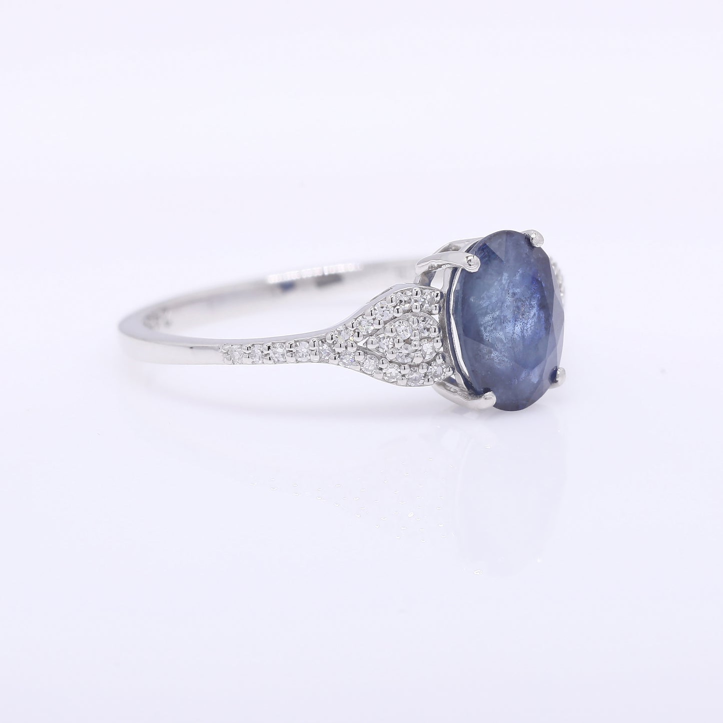 1.75 Ct Oval Mixed Cut Natural Sapphire 950 Platinum Ring