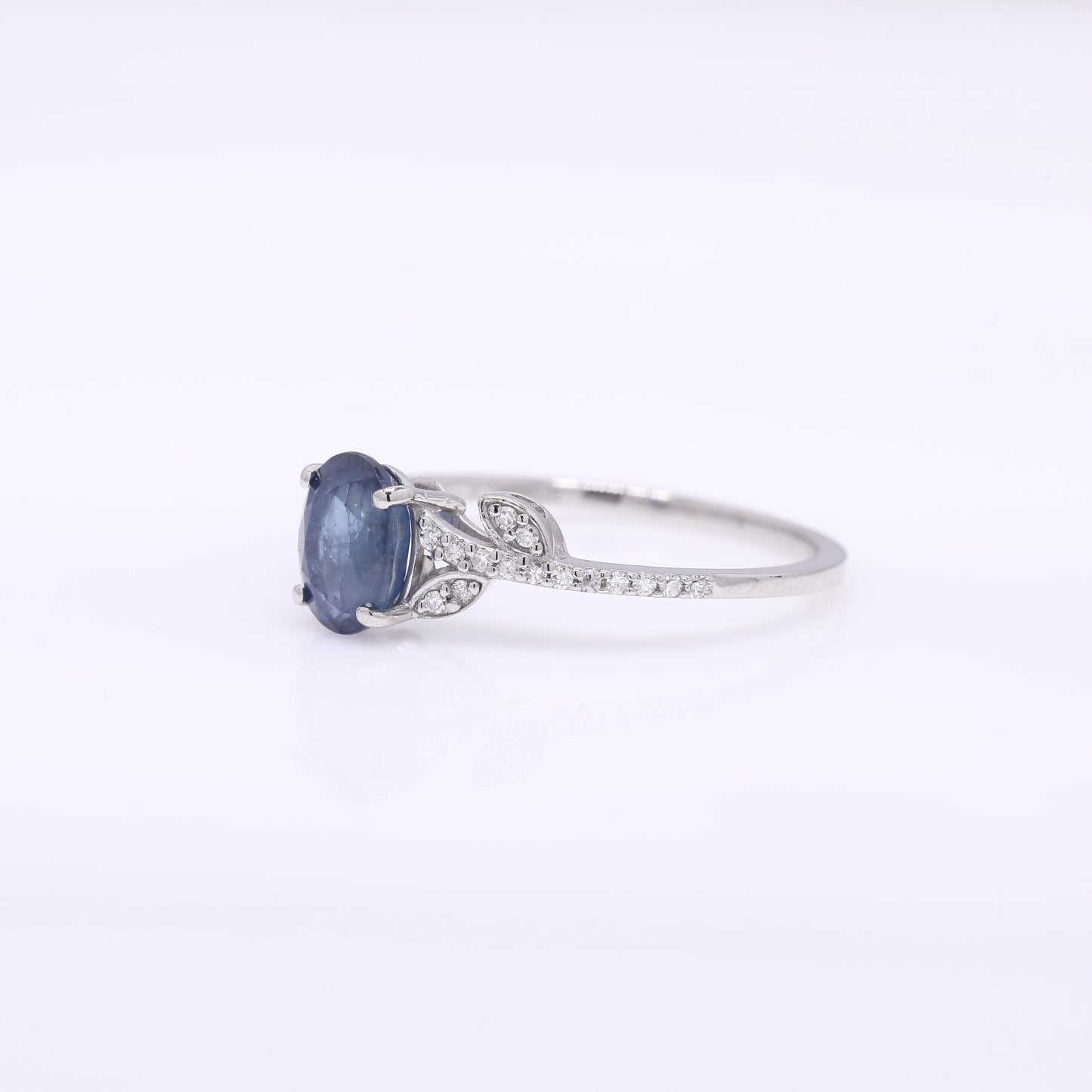 1.34 Ct Oval Mixed Cut Natural Sapphire 950 Platinum Ring
