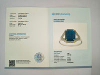 3.57 Ct Octagon Natural Sapphire 14K Gold Ring