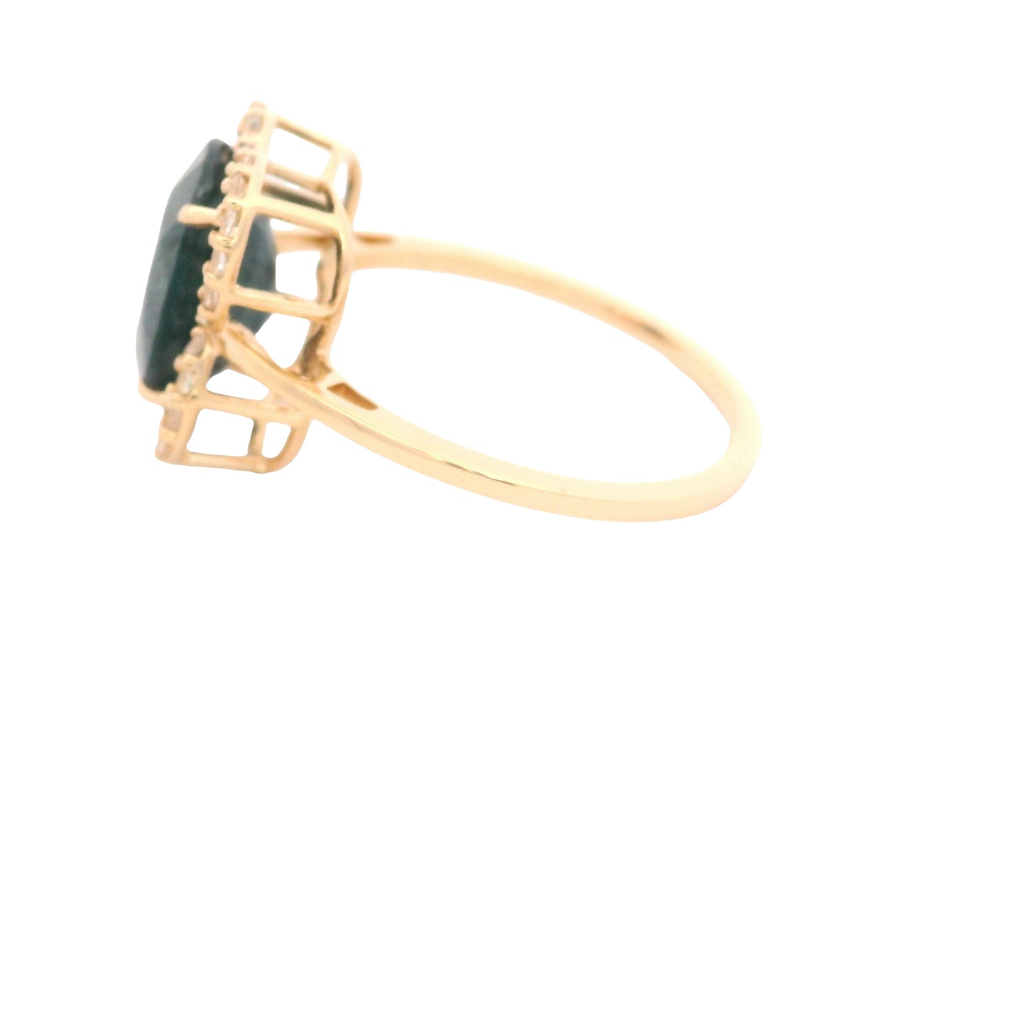 4.03 Ct Oval Sapphire 14K Gold Ring