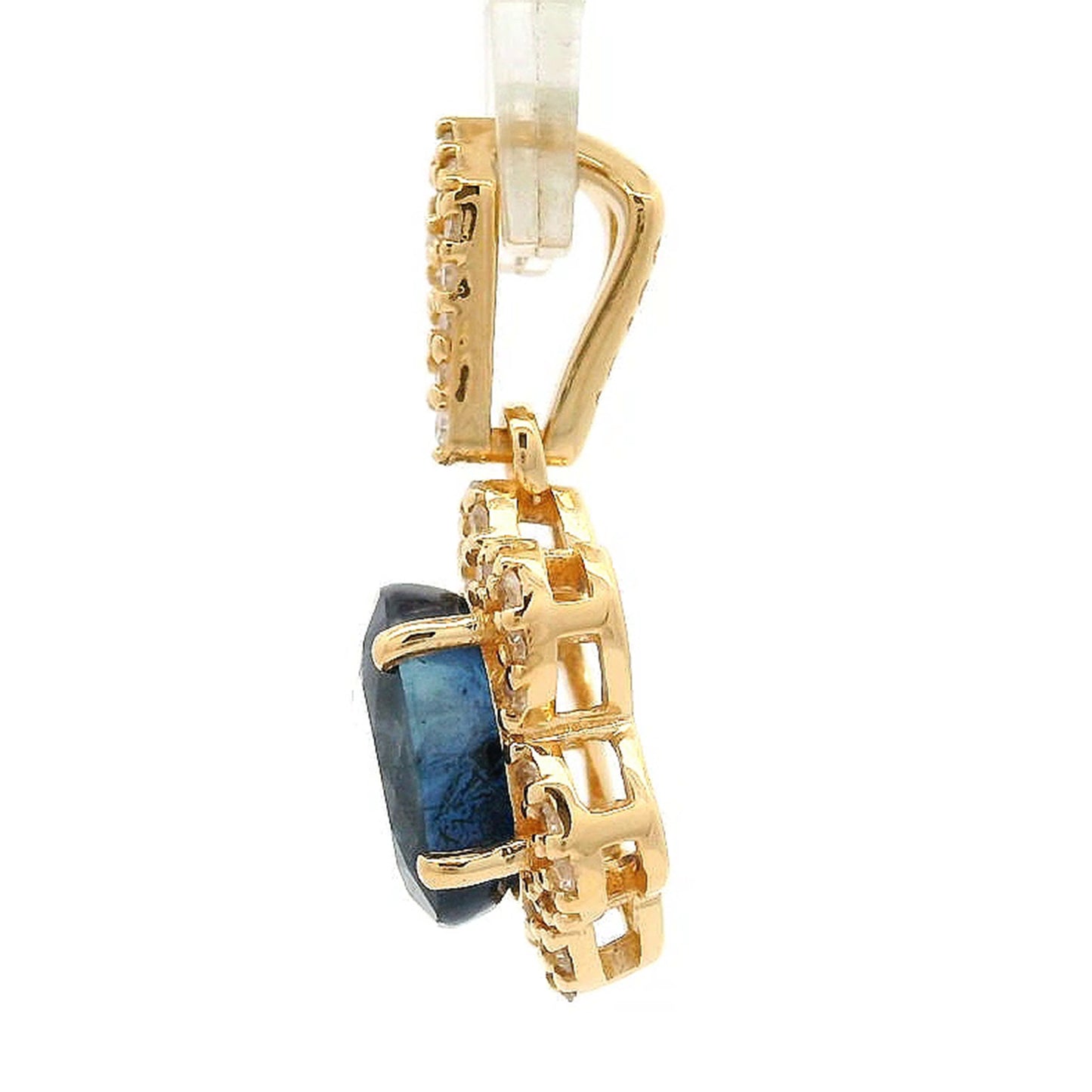 1.49 Ct Oval Sapphire 14K Gold Pendant