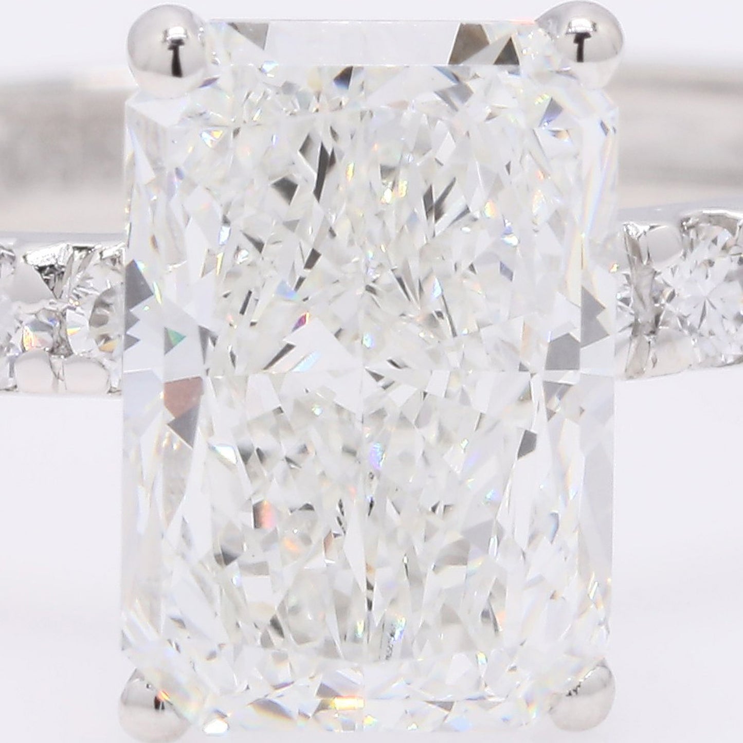 2.19 Ct Cut Cornere Rectangular Modifie Brilliant Lab Grown Diamond 950 Platinum Ring