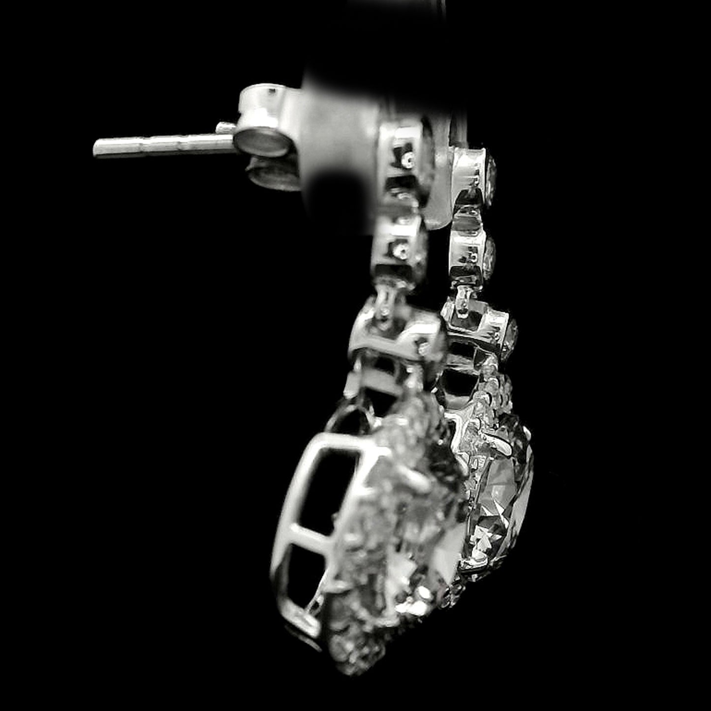 3.89 Carats Lab Grown Diamond 14K Gold Earrings