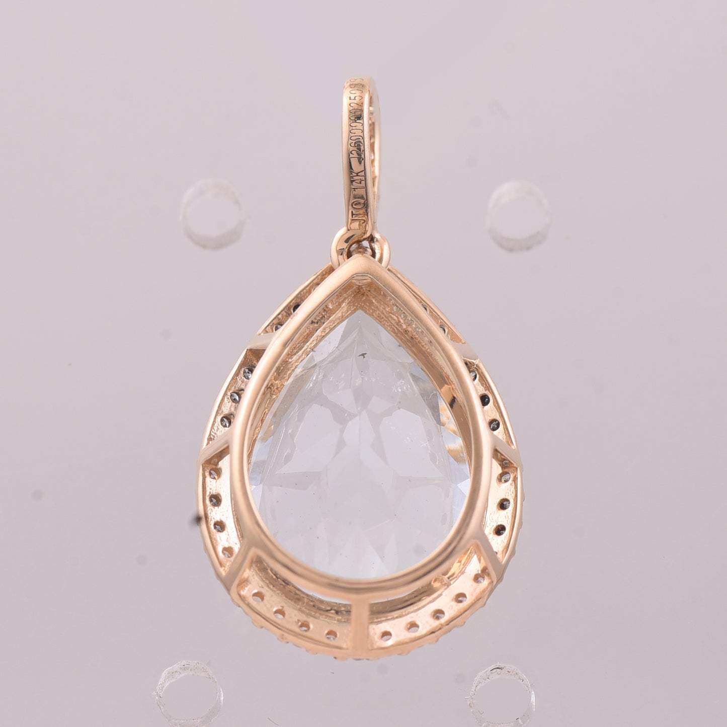 3.17 Ct Pear Aquamarine 14K Gold Pendant