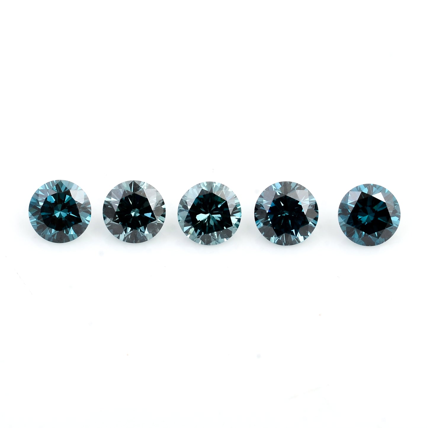 0.80 Blue Diamond Round Loose Gemstone