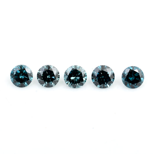 0.80 Blue Diamond Round Loose Gemstone